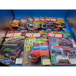 Hot Rod Magazine Lot - 1989 - 9 Issues - Missing August October and December
